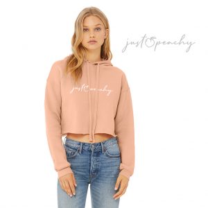 Just Peachy Crop Hoodie