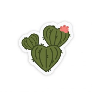 Prickly Pear Heart Sticker
